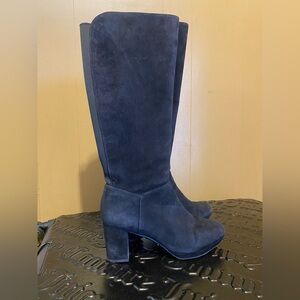 Clarks Women's Over the Knee Dark Blue Boots